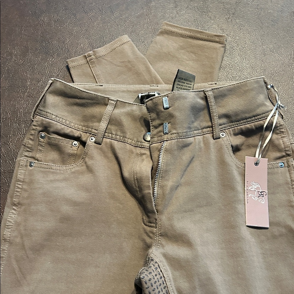 Women’s Equestrian Vogue Jean Full Seat Taupe 24R Mid-Rise Stretch